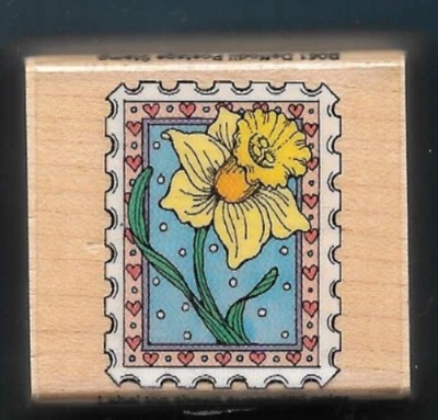 Sobre FLOR NARCISO CORREO POSTAL HÉROE ARTES MADERA CAUCHO ARTESANÍA Foto 1 de 3