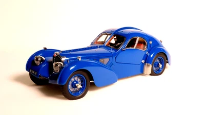 CMC 1938 Bugatti 57 SC Atlantic Coupe Blue scale 1:18 Inventory# 3523 - Image 1 of 4