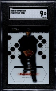2002-03 Topps Finest #182 Dwyane Wade Rookie SGC 9 - Picture 1 of 2