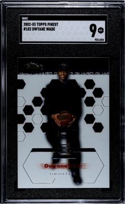 2002-03 Topps Finest #182 Dwyane Wade Rookie SGC 9 - Image 1 of 2
