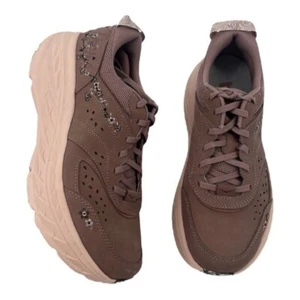 Hoka Vibrant Bloom Bondi lila Blumen bestickt Schnürschuhe Laufschuhe 9,5 - Bild 1 von 8