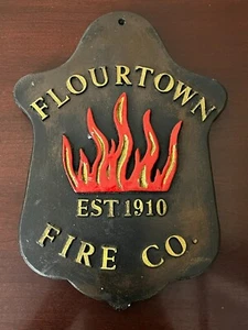 Placa de colección Flourtown Volunteer PA Departamento de Bomberos Letrero Pennsylvania - Imagen 1 de 9