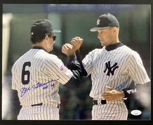 Joe Torre Signed Photo 11x14 Yankees Auto HOF 14 Inscription Derek Jeter JSA - Picture 1 of 3