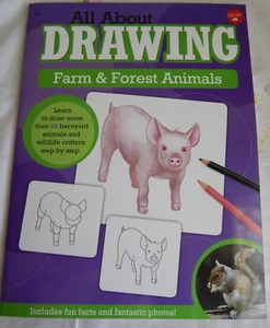 DRAWING FARM & FOREST ANIMALS WALTER FOSTER JR. INCLUDES FUN FACTS AND FANTASTIC - Picture 1 of 4