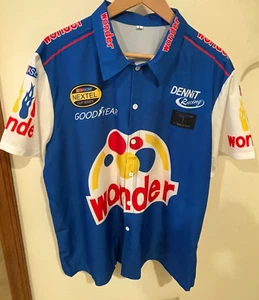 Ricky Bobby Nascar Wonder Bread Talladega Nights Crew Racing Shirt Size L SS - Picture 1 of 12