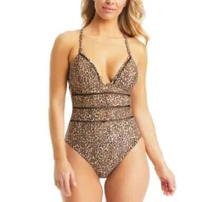 Traje de baño Bar Iii para mujer Bonita Cheetah espalda X de una pieza talla múltiple M - Imagen 1 de 2