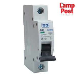 BG CUMB40 - British General 40A 40 Amp SP MCB Disyuntor Fusible - Imagen 1 de 3