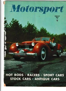 Revista Motorsport edición de febrero de 1951. Cord Comet en la cubierta - Imagen 1 de 1