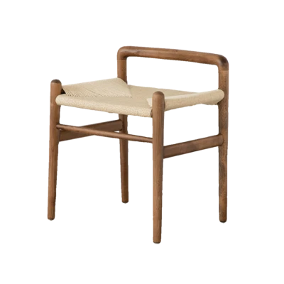 Rattan medieval square stool creative home entrance porch shoe changing stool - Image 1 of 4