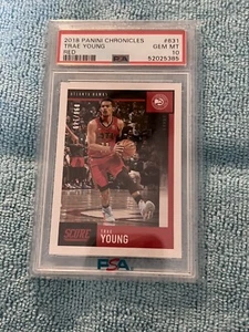 2019 Panini Chronicles Score Red #631 Trae Young # 98/149 PSA 10 Gem Mint - Picture 1 of 3