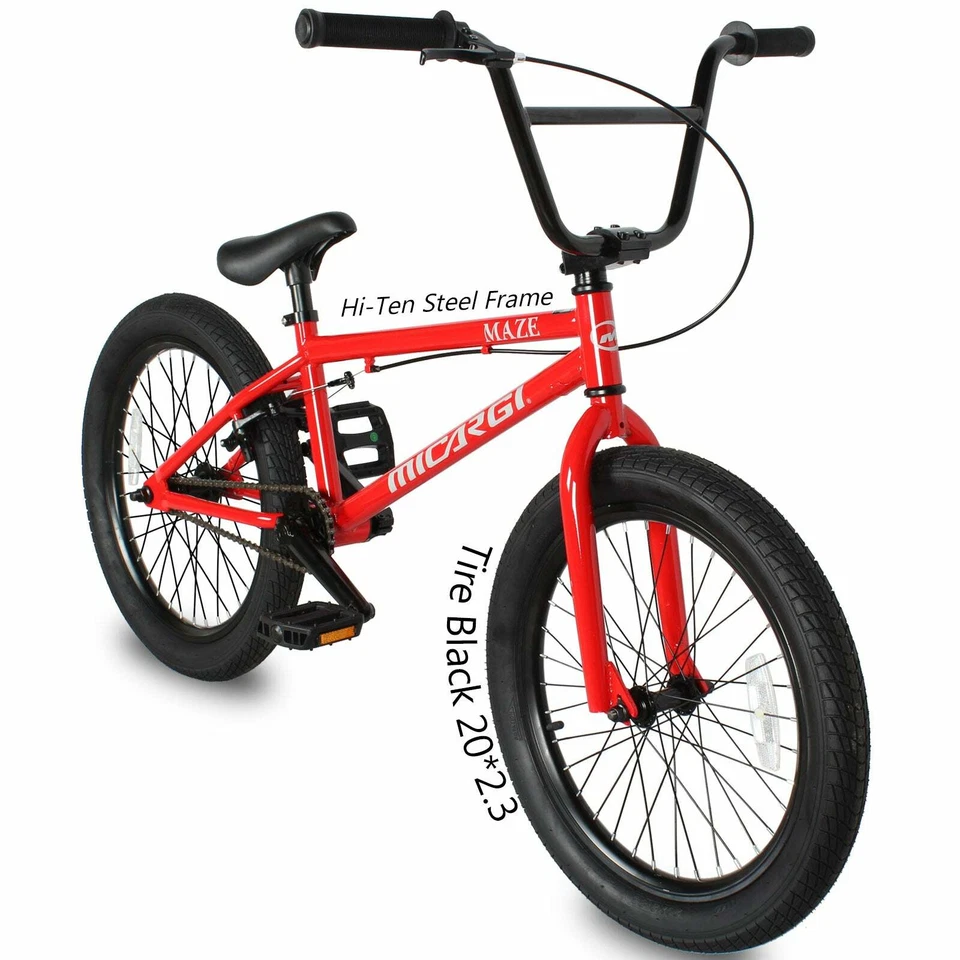 Bicicleta BMX Freestyle 20” 3 peças manivela externa micro engrenagem bicicleta BMX velocidade única - Imagem 1 de 4