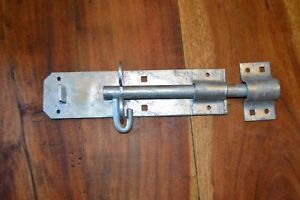 225mm Galvanised Straight Bolt For Large Garage, Shed, Barn Doors / Gates (4702)