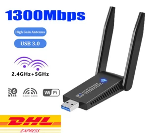 WLAN Adapter USB 3.0 Stick 1800Mbps WiFi Dual Band 5GHz Antenne PC Bluetooth - Bild 1 von 13