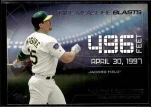 2015 Topps Update Tape Measure Blasts #TMB-11 Mark McGwire - Picture 1 of 2