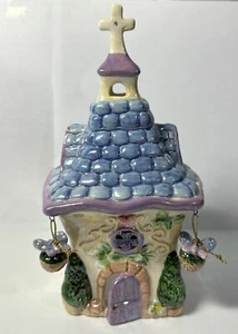 Bella Casa By Ganz Church Figurine with Butterflies and Battery Candle Retired - Picture 1 of 9