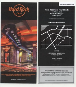 Hard Rock Cafe Four Winds Rack Card Advertising Flyer - Picture 1 of 1