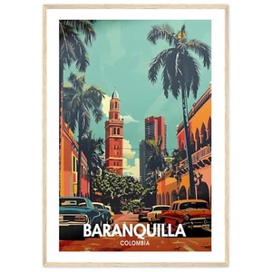 Póster de viaje Baranquilla impresión de arte de pared Colombia Hom - Imagen 1 de 7
