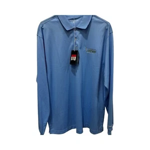 Nike Golf Dri-Fit Long Sleeve Polo Light Blue Size Large Collared Legends Tour - Picture 1 of 9