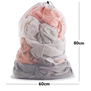 US XL Thicken Mesh Protect Clothing Washing Heavy Duty Laundry Drawstring Bag - Picture 1 of 10