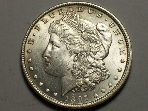 1897 Morgan Silver Dollar     Nice Unc.      SN4307 Cover