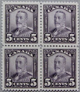 1928 CANADA #153: VF MNH/MLH 'King George V' - Block of 4 - Picture 1 of 2