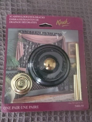 Portabufandas Cooper Kirsch/Retenedores Un Par 5460-59 Nuevo de Lote Antiguo Foto 1 de 3