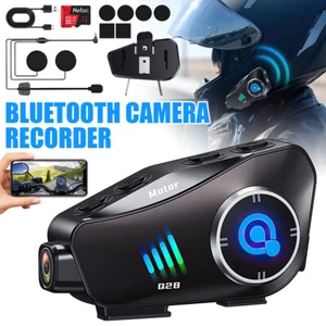 Bluetooth Motorcycle 1080P HD Camera Recorder Motorbike Helmet Headset Intercom - Picture 1 of 22