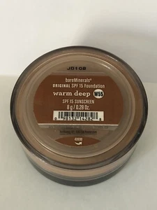 Base en polvo suelto original bareMinerals FPS 15 0,28 oz cálida profunda W55 - Imagen 1 de 2