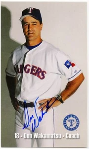 2006 Texas Rangers Team Issued *AUTOGRAPHED* Postcard #37 Don Wakamatsu SGA - Picture 1 of 1