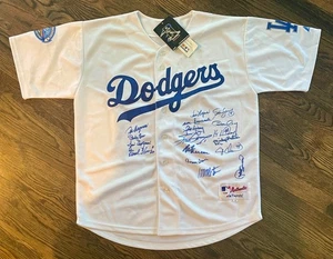 Los Angeles Dodgers Multi Signed Jersey 17 Signatures PSA DNA LOA Newcombe Davis - Picture 1 of 8