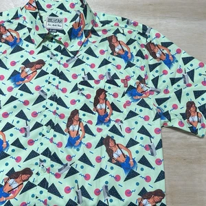 RSVLTS Saved By The Bell Kelly Kapowski Button Up Shirt Mens XXL Retro 90s Mint - Picture 1 of 11