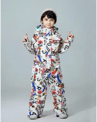 Mutusnow Multicolor Graphic Print Ski Snowboard Snow Suit  1 Piece Sz 160/ 14–16 - Image 1 of 4