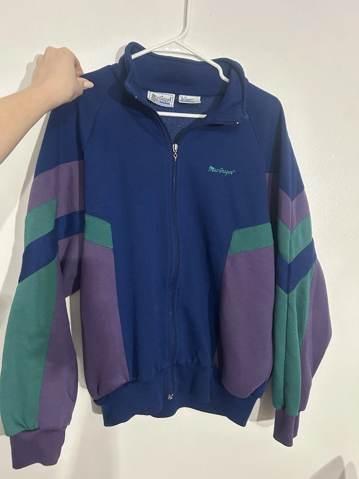 Suéter Vintage Adulto Macgregor Bloque de Color Cremallera Talla Mediana Foto 1 de 2