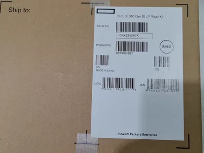 New in box HPE 867982-B21 869510-001 875539-001 DL360 G10 Low Profile Riser Kit - Image 1 of 3