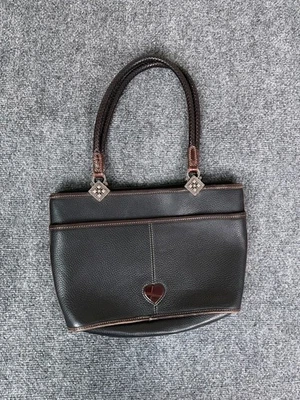 Bolso de Hombro BRIGHTON Clásico Leonor Chocolate/Cuero Negro/Croc Foto 1 de 4