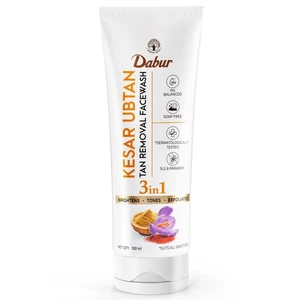 Dabur Kesar Ubtan Face Wash 100 ml For Removing Tan Dark Spots Dirt & Impurities - Picture 1 of 8