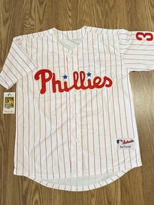 Camiseta deportiva cosida grande blanca para hombre Philadephia Phillies Roy Halladay #34 nueva con etiquetas - Imagen 1 de 7