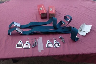 1955-64 Ford, Mercury seat belt kits, Turquoise, NOS! Rotunda C3RZ-6261200-C - Image 1 of 4