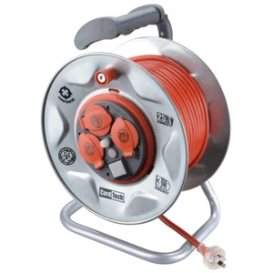 CordTech 25m 3 Socket Heavy Duty Steel Cable Reel - Picture 1 of 3