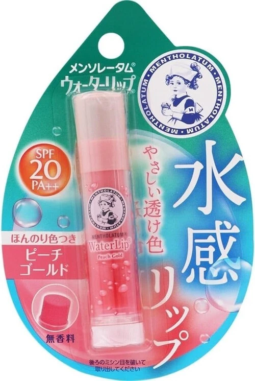 ROHTO Mentholatum Water Lip 4.5g Peach Gold Unscented SPF20 PA++