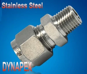 Compression 8mm 5/16 Tubing Tube OD to Metric M12 M12X1.25 Male Fitting - Bild 1 von 2