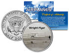 WRIGHT FLYER * série avion * pièce américaine colorée demi-dollar JFK Kennedy