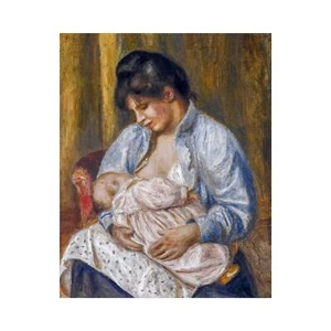 Renoir, A Woman Nursing a Child, 1914, 100% Cotton Art Paper, 32" x 40" - Picture 1 of 10