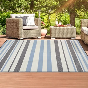 Outdoor Rugs 5'X8' Waterproof Reversible Patio Clearance Plastic Straw Camping - Picture 1 of 11