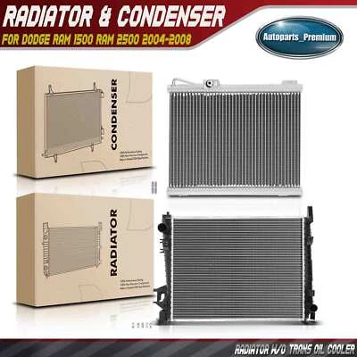 Radiador y condensador de aire acondicionado para Dodge Ram 1500 Ram 2500 Ram 2500 2004-2008 V8 5,7 L Foto 1 de 4