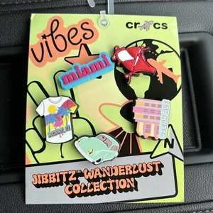 Miami Crocs Jibbitz Wanderlust Collection 5 pack - Picture 1 of 7