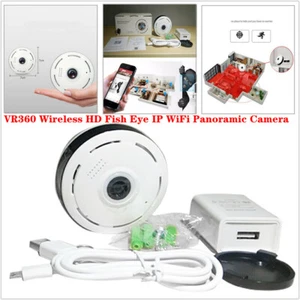 Cámara panorámica 3D VR inalámbrica HD ojo de pez IP WiFi 960P 360° 1.3MP IR de seguridad - Imagen 1 de 10