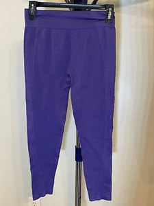 Girls All In Motion Purple Leggings L (10/12) 95% Nylon Great Condition - Picture 1 of 5