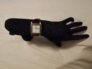 Tiffany & Co. Stainless Steel Roman Numerals Onyx Swiss Made Quartz Ladies Watch - Picture 1 of 10