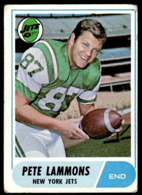 1968 TOPPS PETE LAMMONS RC NEW YORK JETS #143 - Image 1 of 2